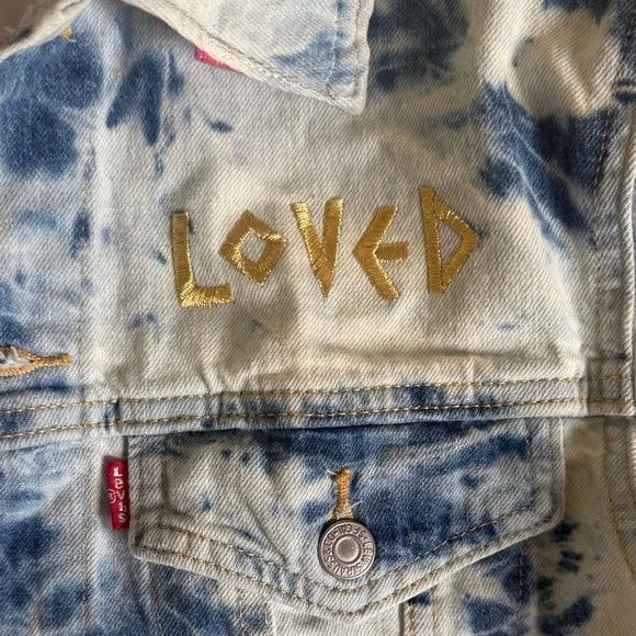 Levi’s Gucci Blue Tie-Dye Denim Jacket - Picture 3 of 6